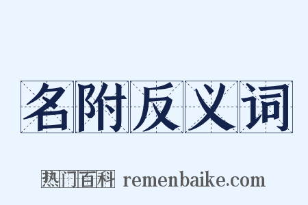 名附反义词是什么意思的图片